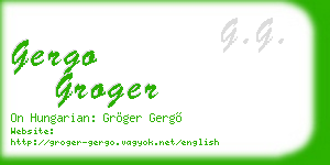 gergo groger business card